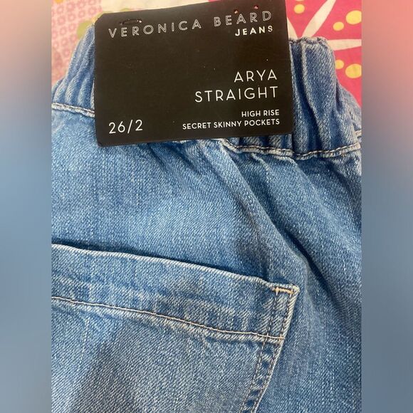 Veronica Beard Arya High-Rise Straight-Leg Jeans - Picture 7 of 7